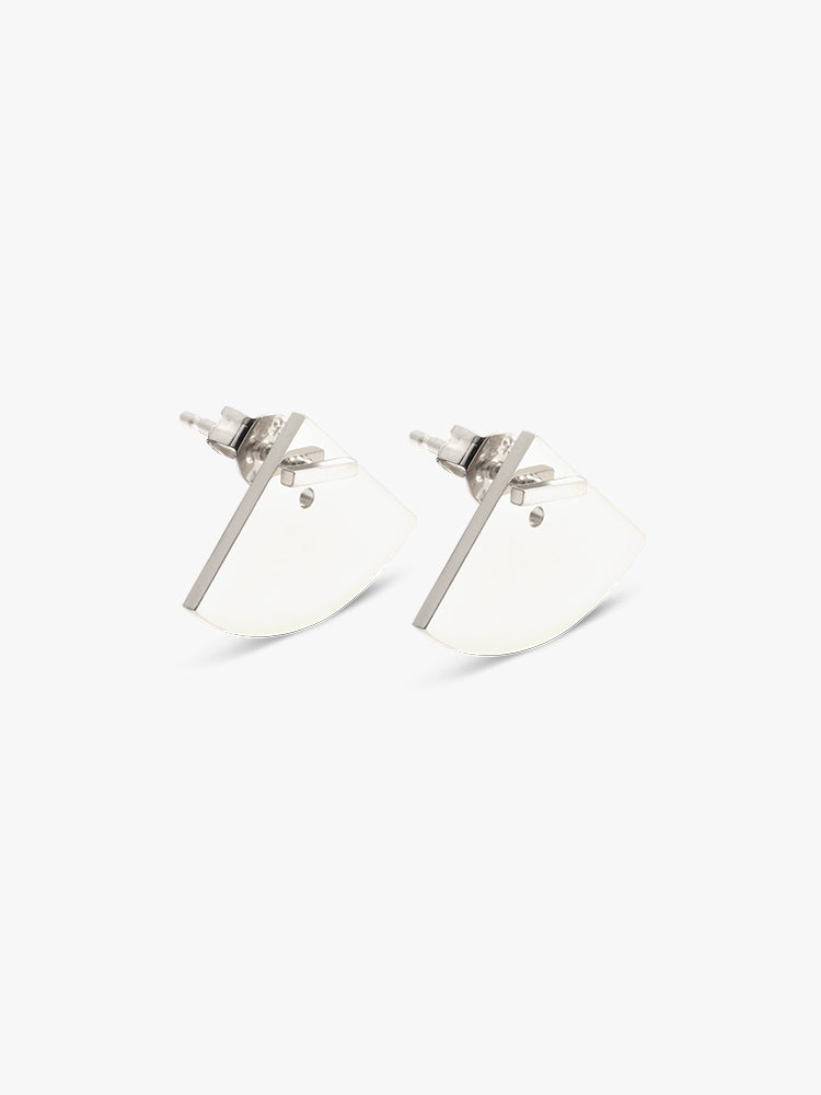 Earring Crescent Back Silver (pair), made by The Boyscouts.