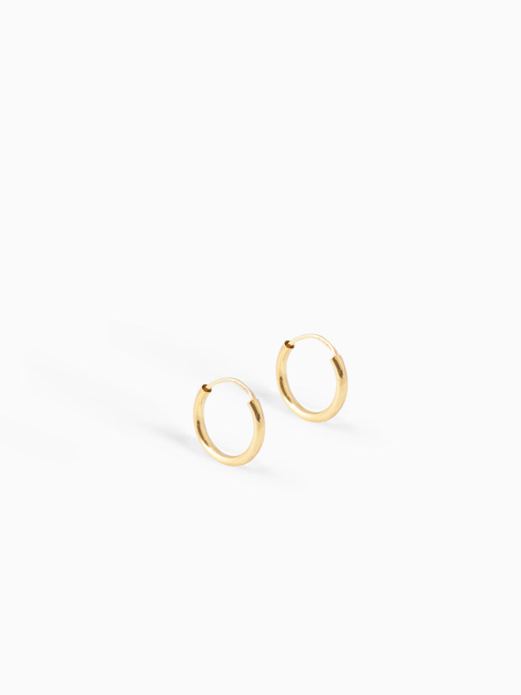 Earring Facet 13 mm 14kt Solid Gold