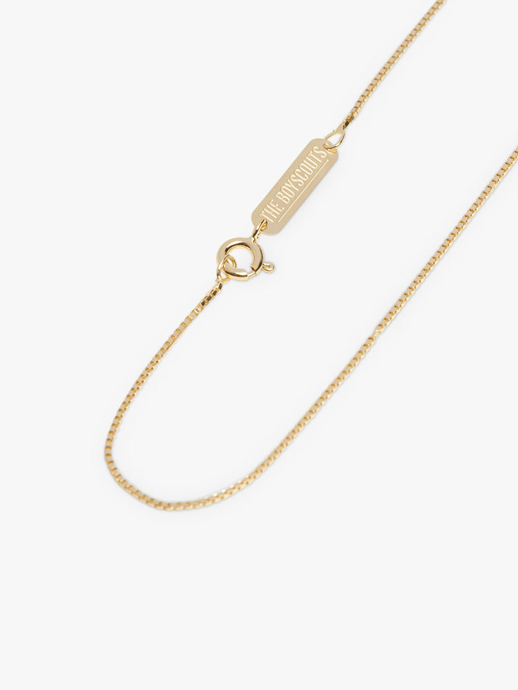 Necklace Facet Square 14kt Solid Gold