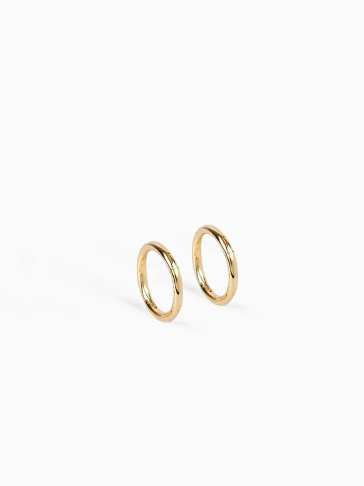 Earring Hoop 9 mm 14kt Solid Gold