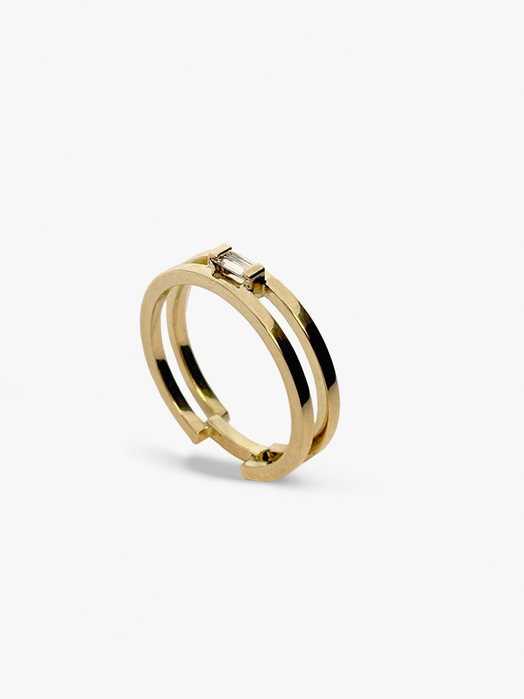 Ring Garner Round Lab Diamond 14kt Solid Gold