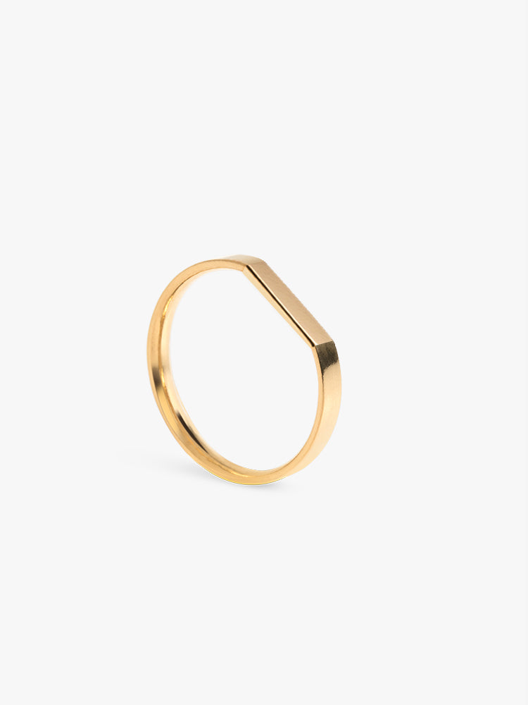 Ring Facet L Horizon 14kt Solid Gold