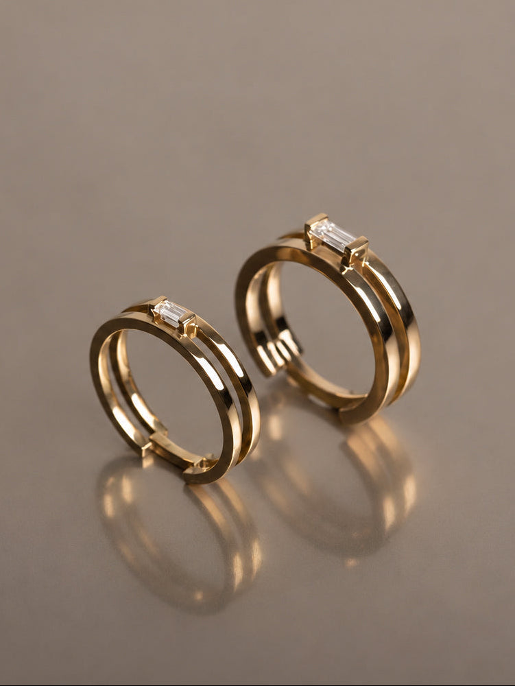 Ring Garner Round Lab Diamond 14kt Solid Gold