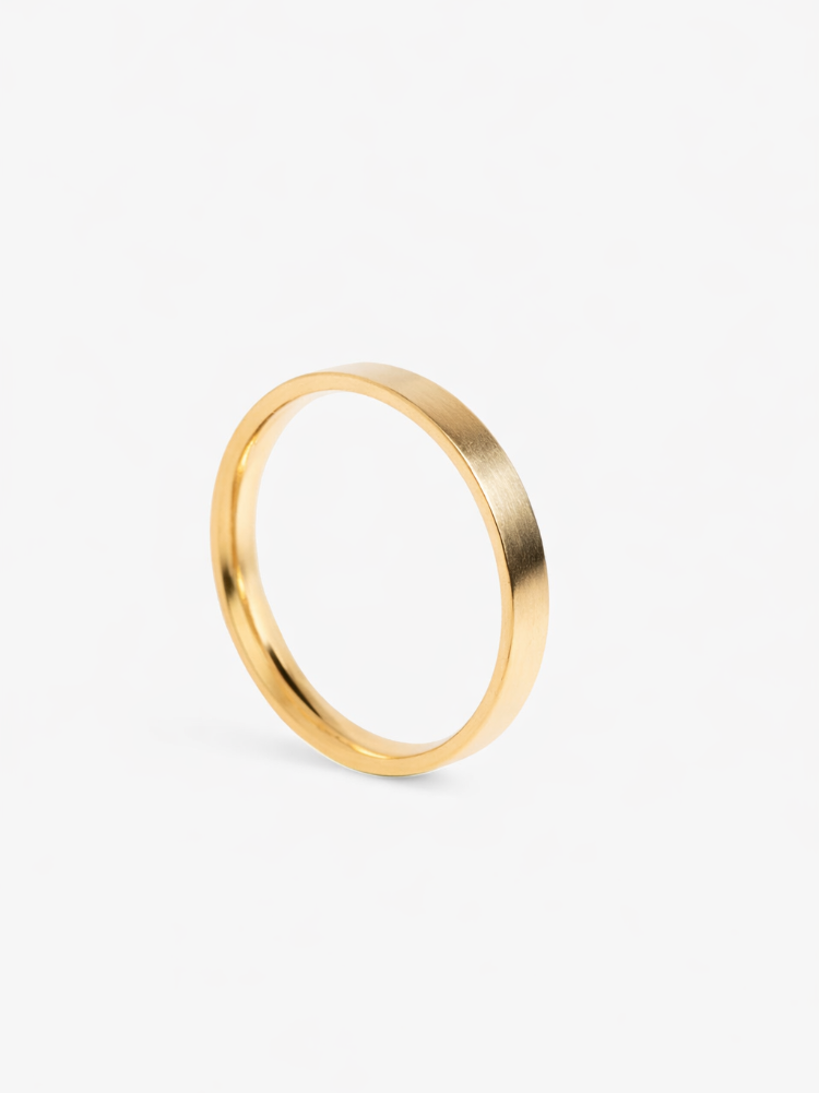 Ring Facet L 3 mm 14kt Solid Gold