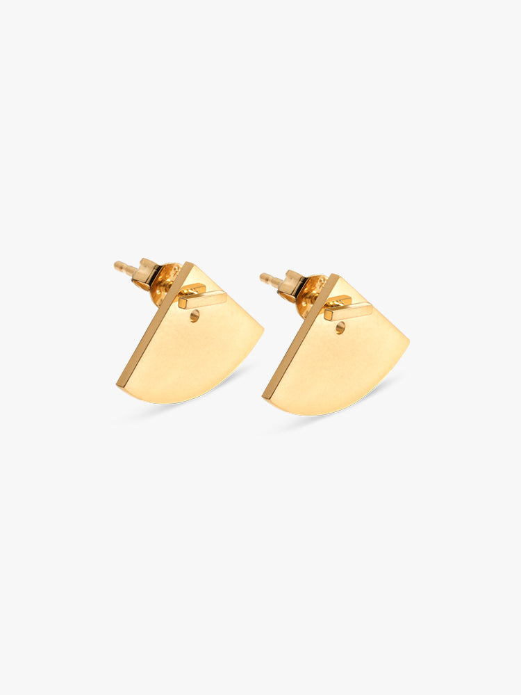Earring Crescent Back Gold (pair), made by The Boyscouts.