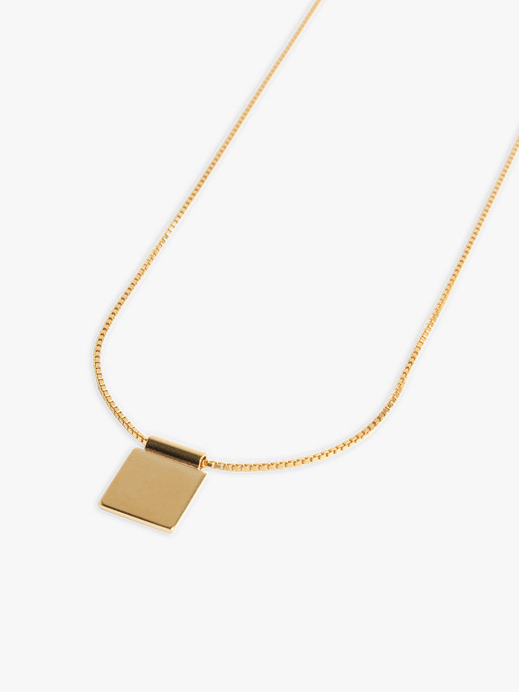 Necklace Caption Mini 14kt Solid Gold