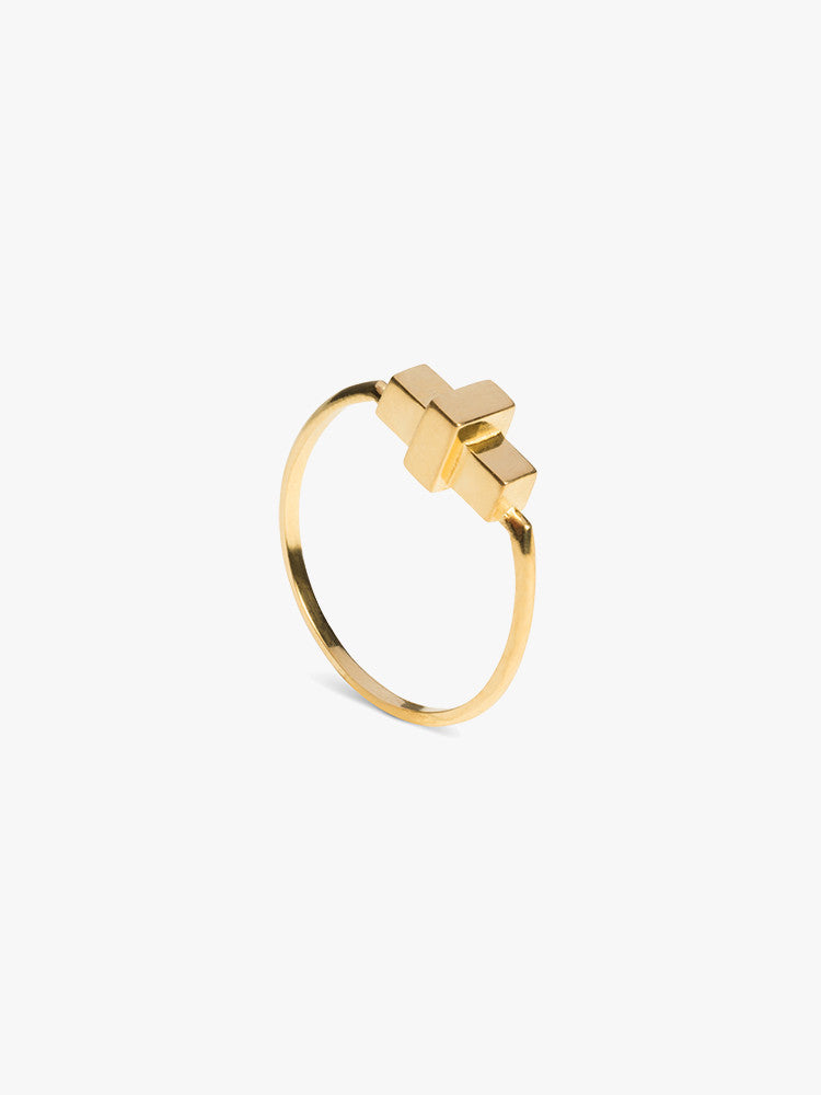 Ring Score 14kt Solid Gold