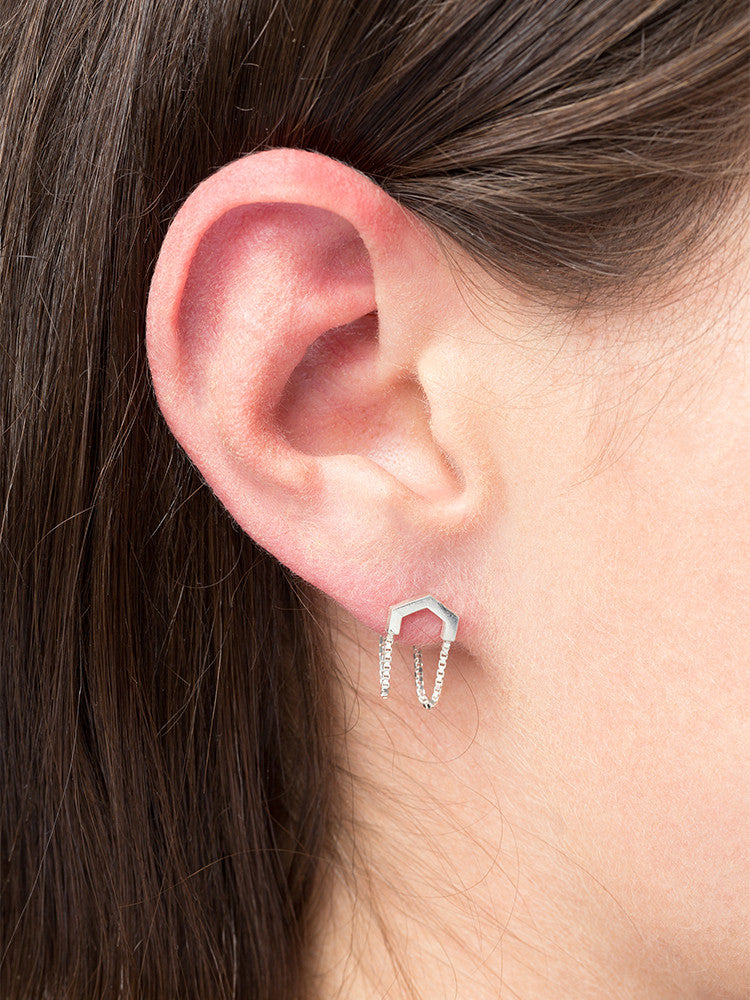 Earring Volt Wire Hexagon
